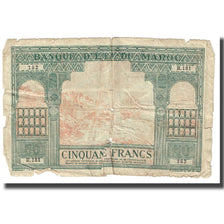Billet, Maroc, 50 Francs, KM:40, B+