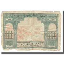 Nota, Marrocos, 50 Francs, KM:40, F(12-15)
