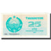 Billet, Uzbekistan, 25 Sum, 1992, KM:65a, SUP