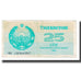 Biljet, Oezbekistan, 25 Sum, 1992, KM:65a, TTB