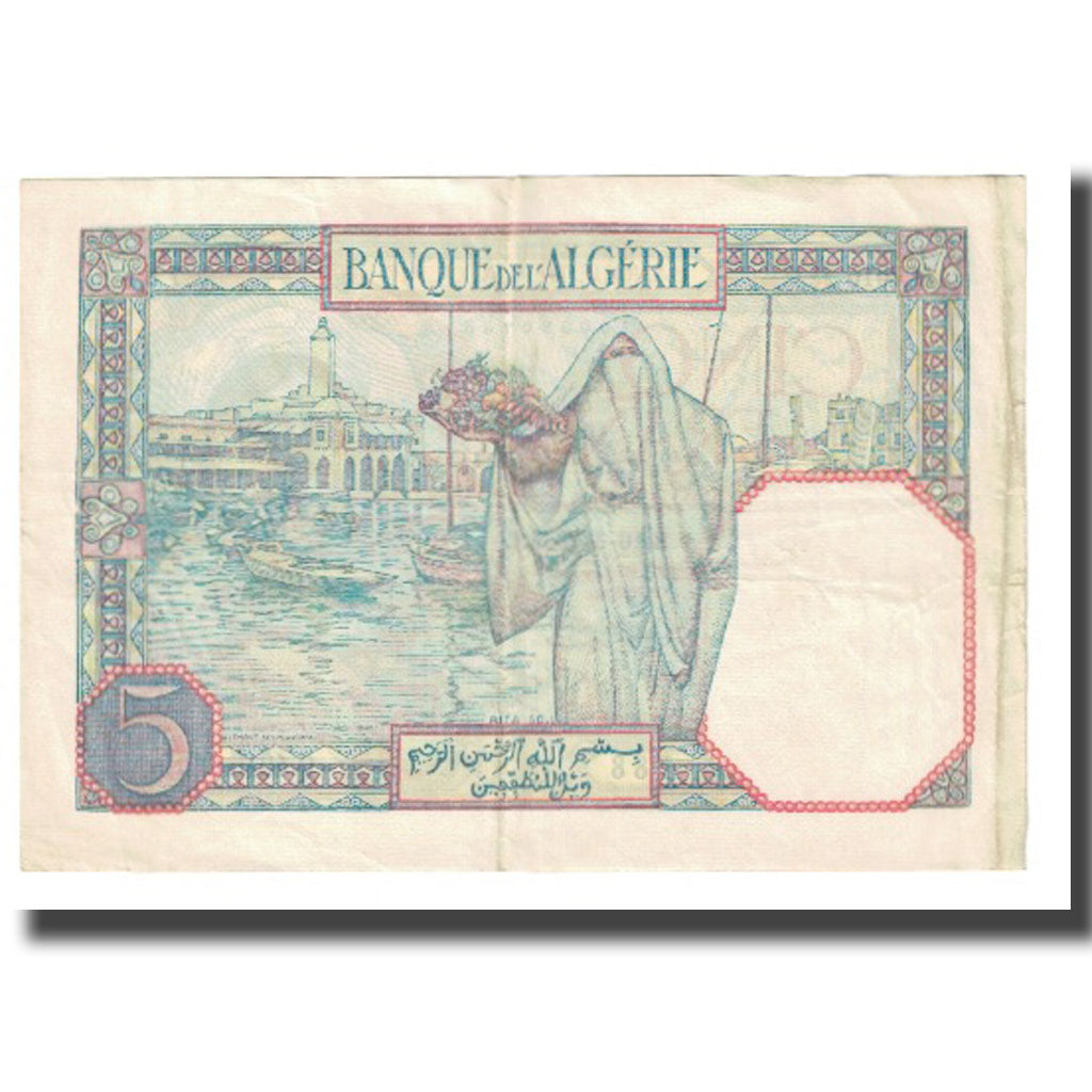 Banknote, Algeria, 5 Francs, 1933, 1933-03-10, KM:77a, EF(40-45)
