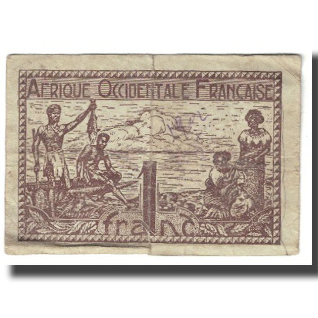 Banknote, French West Africa, 1 Franc, KM:34a, VF(20-25)