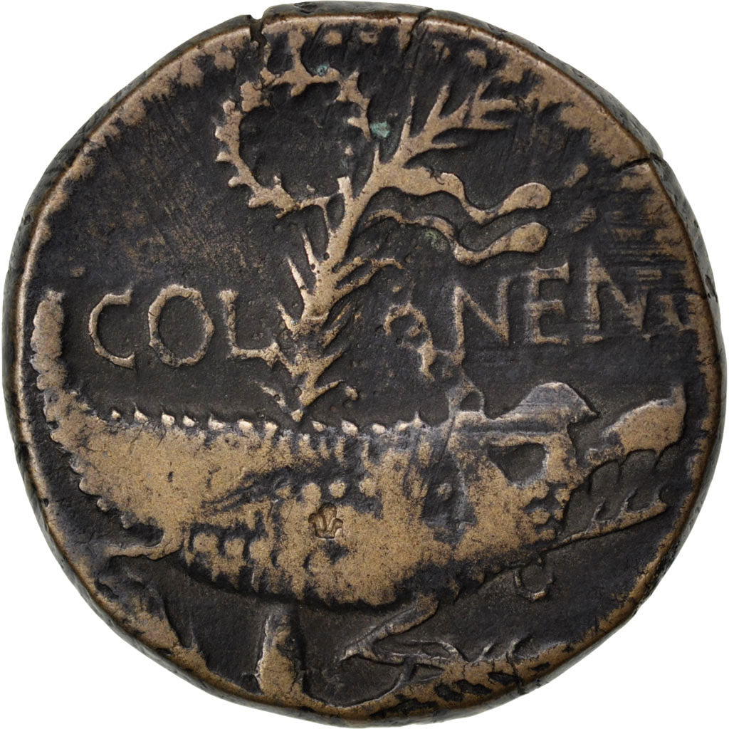 Dupondius, Nemausus, EF(40-45), Copper, Cohen #8, 13.00