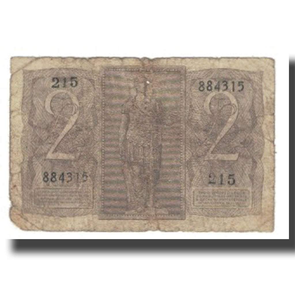 Banknote, Italy, 2 Lire, KM:27, VF(20-25)