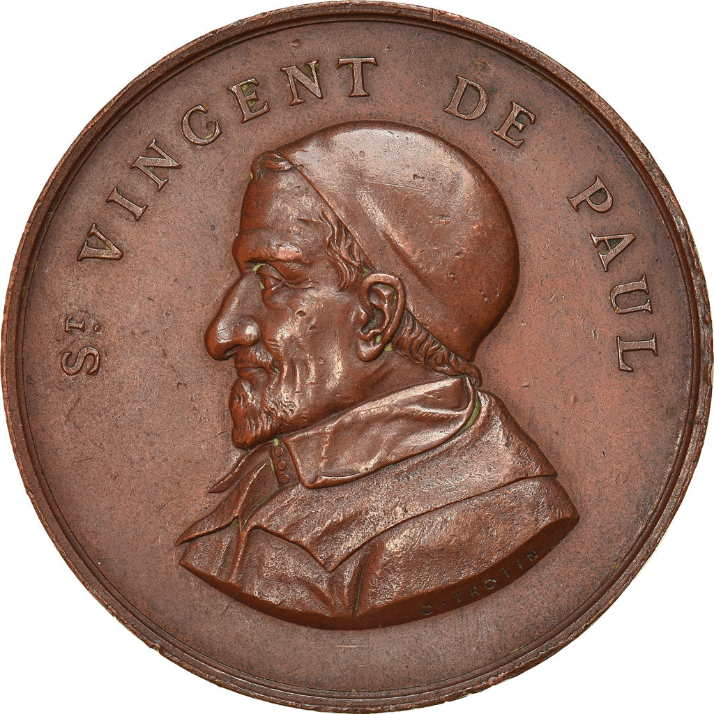 Francia, medalla, Mariage, Noces d'Or, Saint Vincent de Paul, Religions &