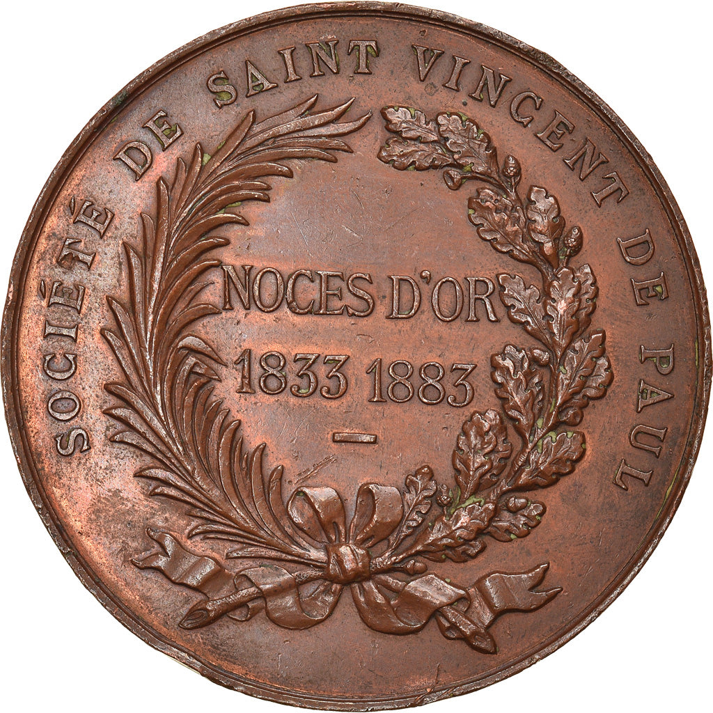 Francia, medalla, Mariage, Noces d'Or, Saint Vincent de Paul, Religions &