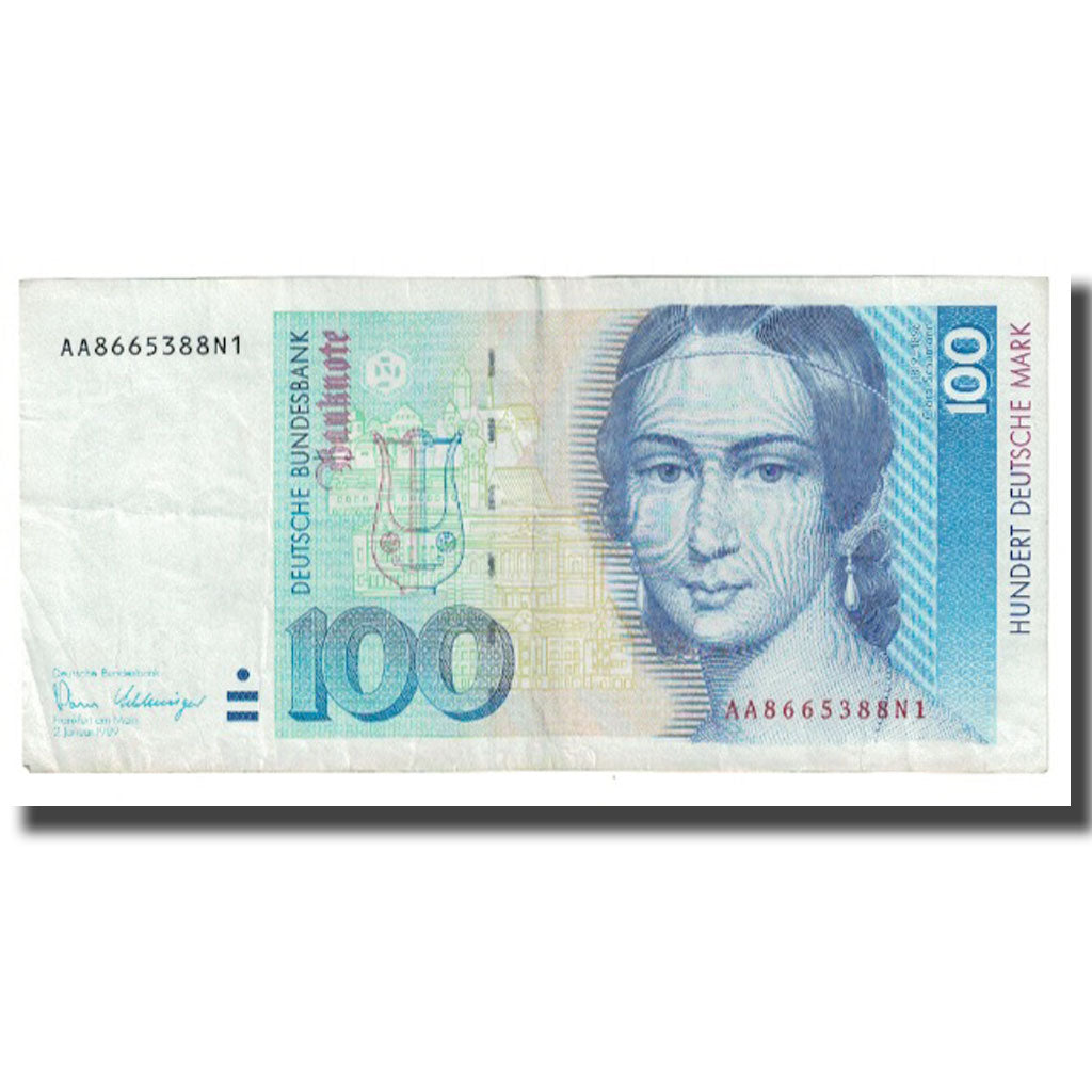 Banknote, GERMANY - FEDERAL REPUBLIC, 100 Deutsche Mark, 1989, 1989-01-02
