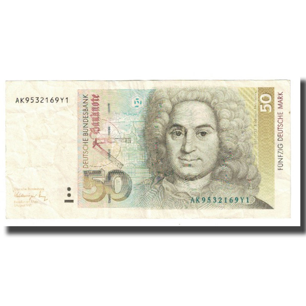 Banknote, GERMANY - FEDERAL REPUBLIC, 50 Deutsche Mark, 1991, 1991-08-01