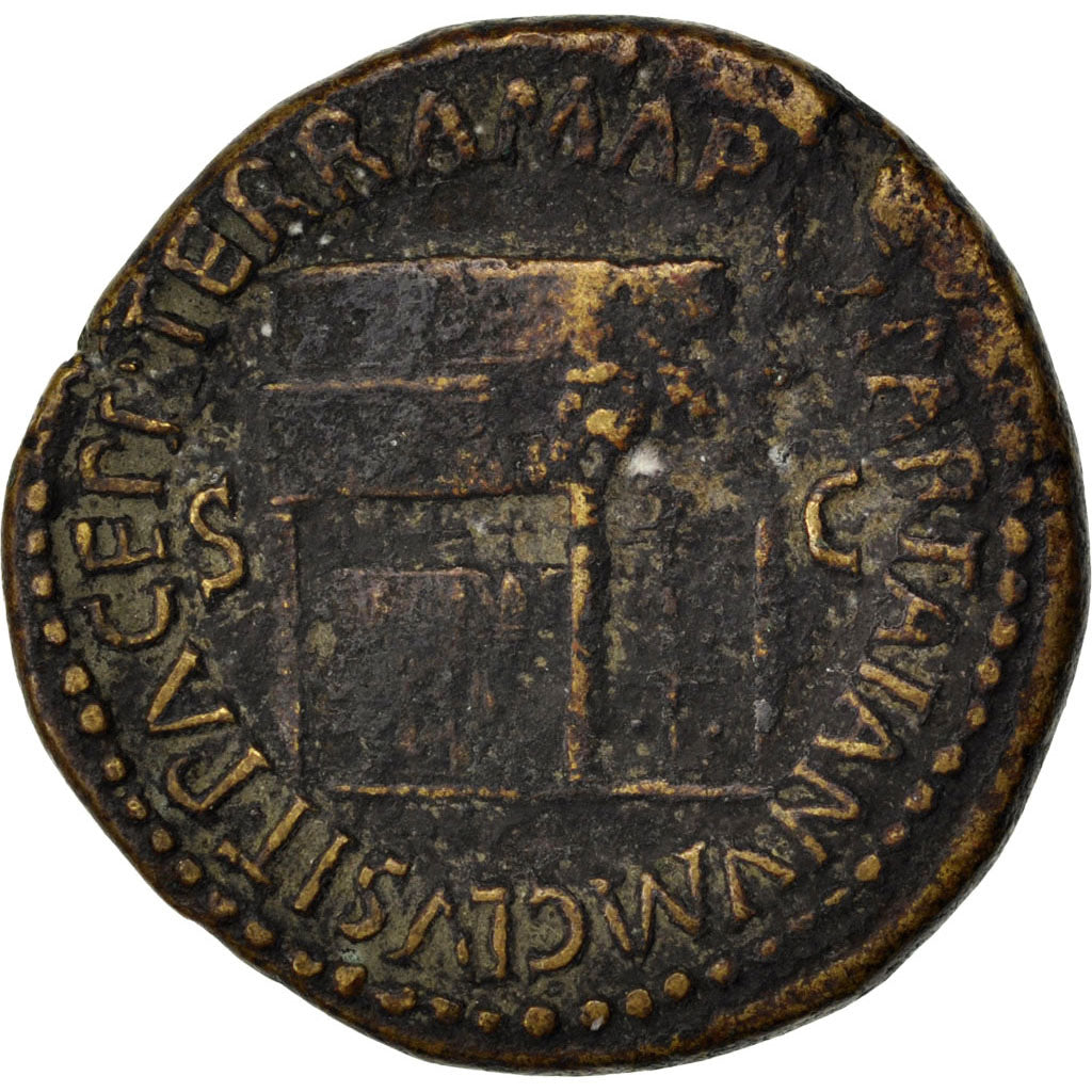 Nero, Dupondius, Roma, EF(40-45), Copper, Cohen #150, 11.70