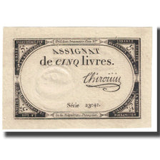 France, 5 Livres, 1793, 1793-10-31, UNC(63), KM:A76