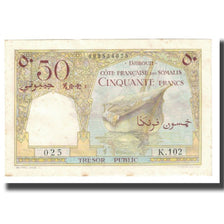Billete, 50 Francs, Undated (1952), Somalia francesa, KM:25, MBC+