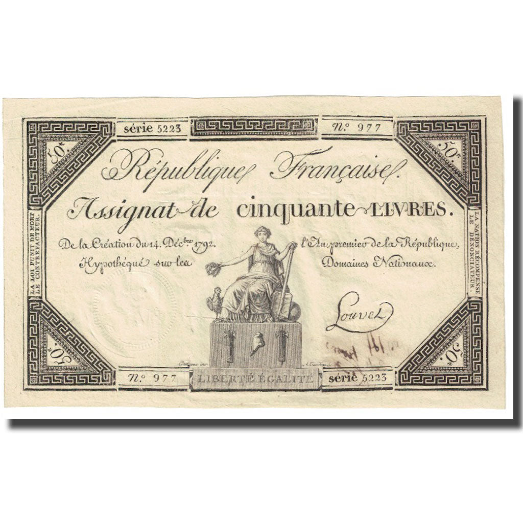 France, 50 Livres, 1792, 1792-12-14, SUP, KM:A72