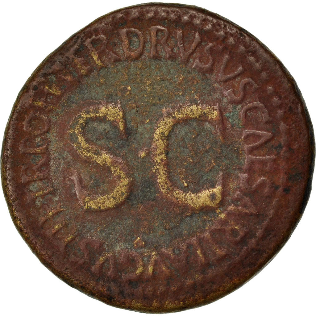Tiberius, Dupondius, Roma, VF(30-35), Copper, Cohen #1, 12.10