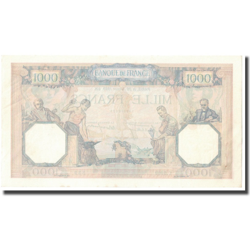 France, 1000 Francs, Cérès et Mercure, 1939, 1939-01-26, UNC(63)
