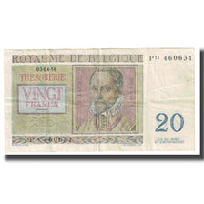 Banknote, Belgium, 20 Francs, 1956, 1956-04-03, KM:132b, EF(40-45)