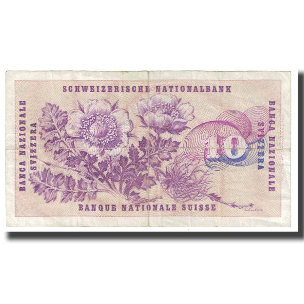 Banknote, Switzerland, 10 Franken, 1969, 1969-01-15, KM:45a, EF(40-45)