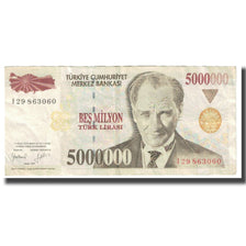 Banknote, Turkey, 5,000,000 Lira, 1997, KM:210, EF(40-45)