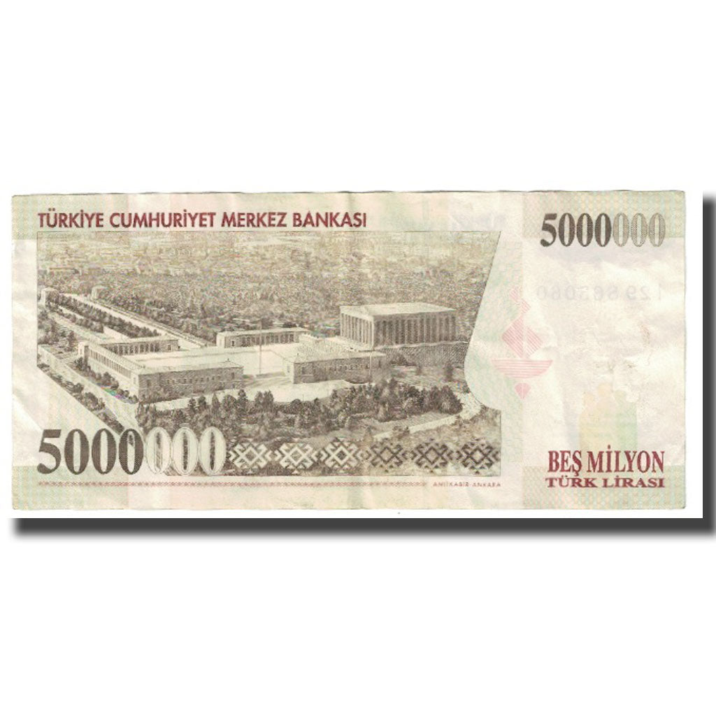 Banknote, Turkey, 5,000,000 Lira, 1997, KM:210, EF(40-45)