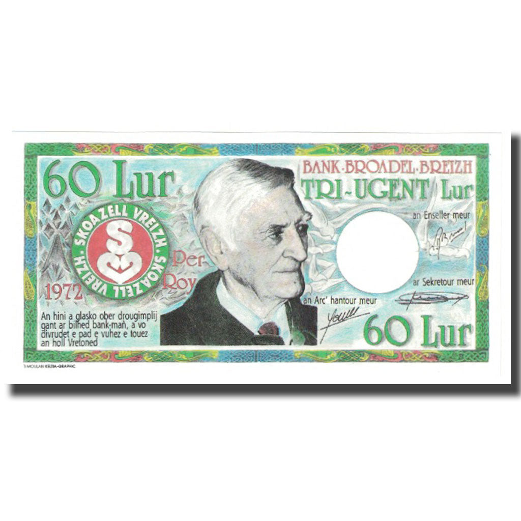 Frankrijk, Tourist Banknote, BANK BROADEL BREIZH, 1972, NIEUW