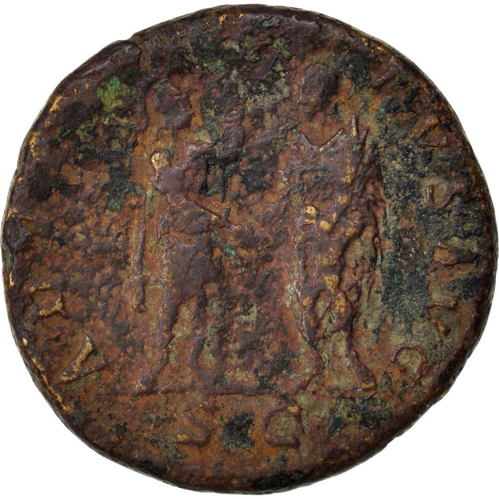 Hadrian, Sestertius, Roma, VF(30-35), Copper, Cohen #81, 23.50