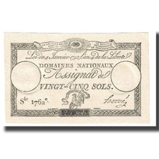 France, 25 Sols, 1792, Hervé, UNC(63), KM:A55