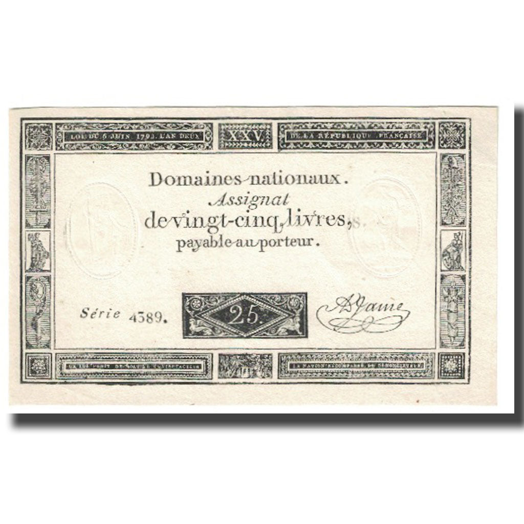 France, 25 Livres, 1793, A.Jame, 1793-06-06, SUP, KM:A71