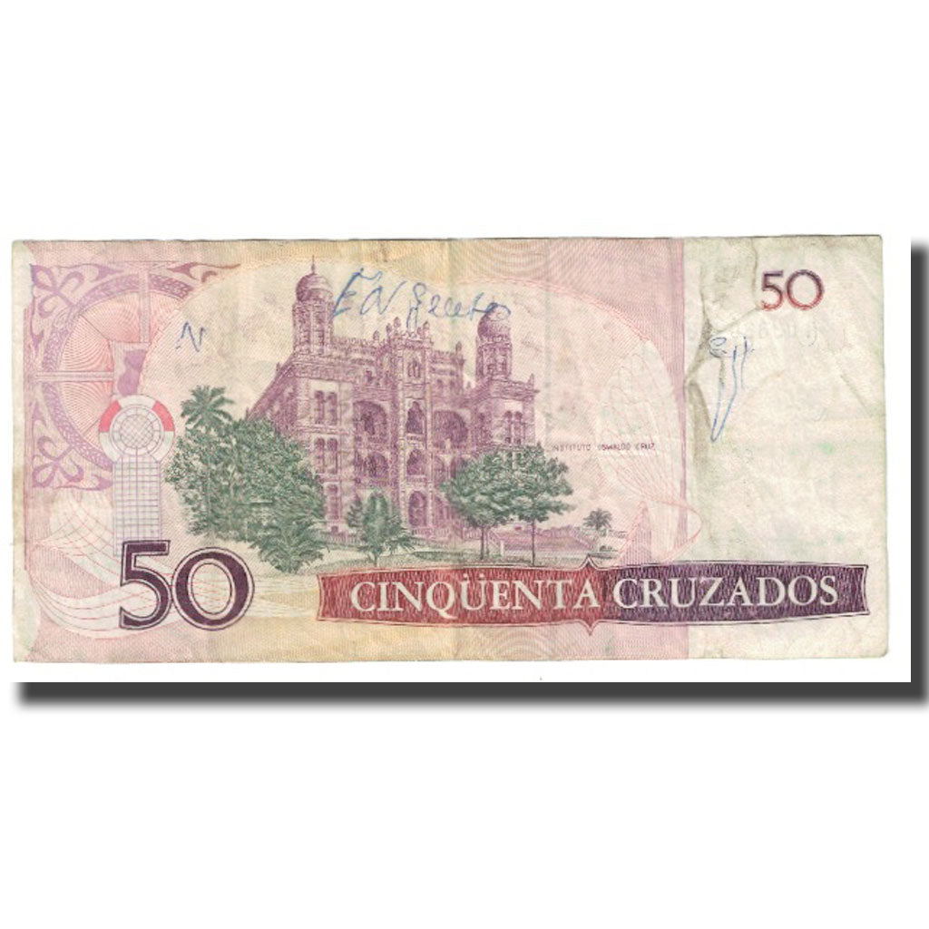 Banconote, Brasile, 50 Cruzados, KM:210a, MB