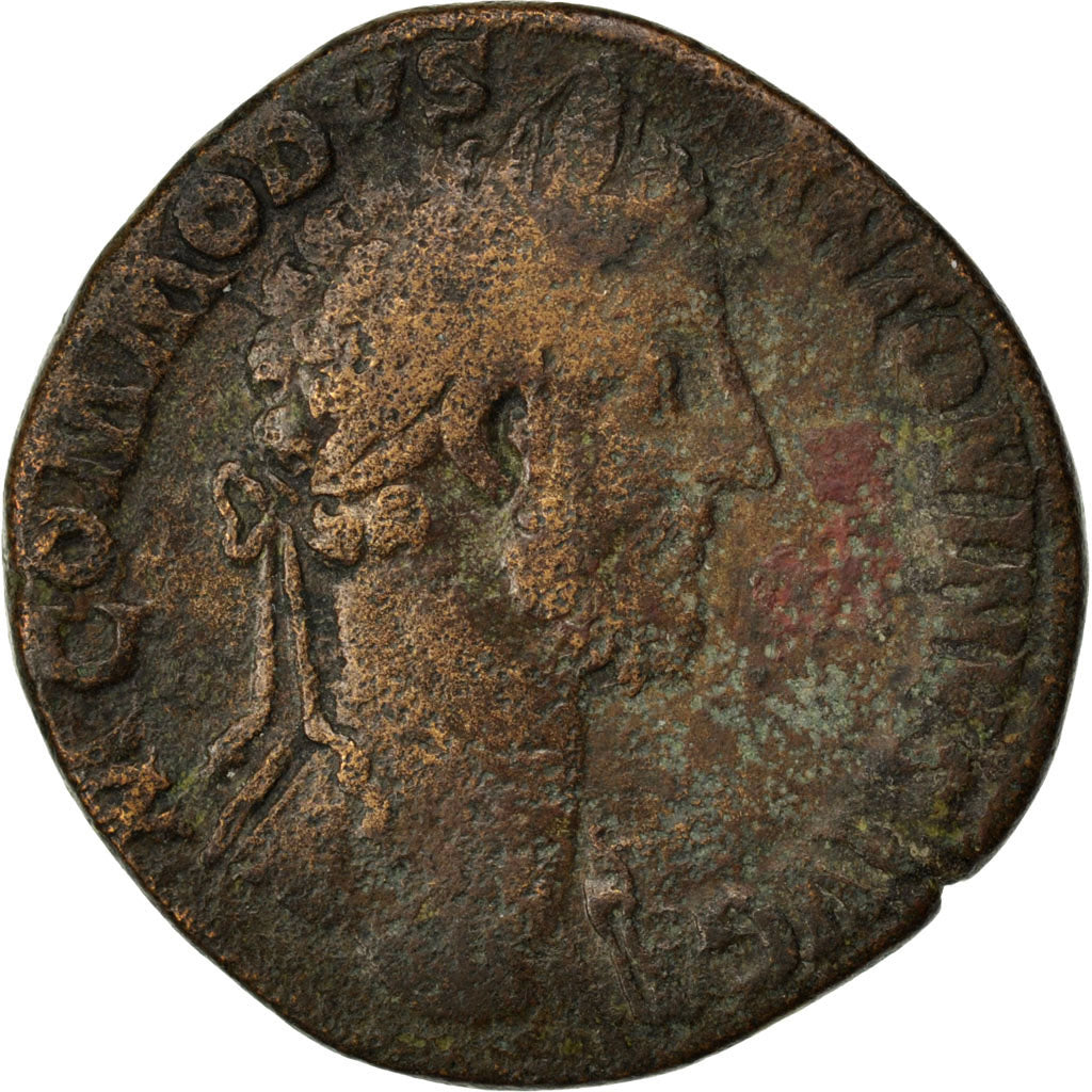 Commodus, Sestertius, Roma, MB+, Rame, Cohen:330