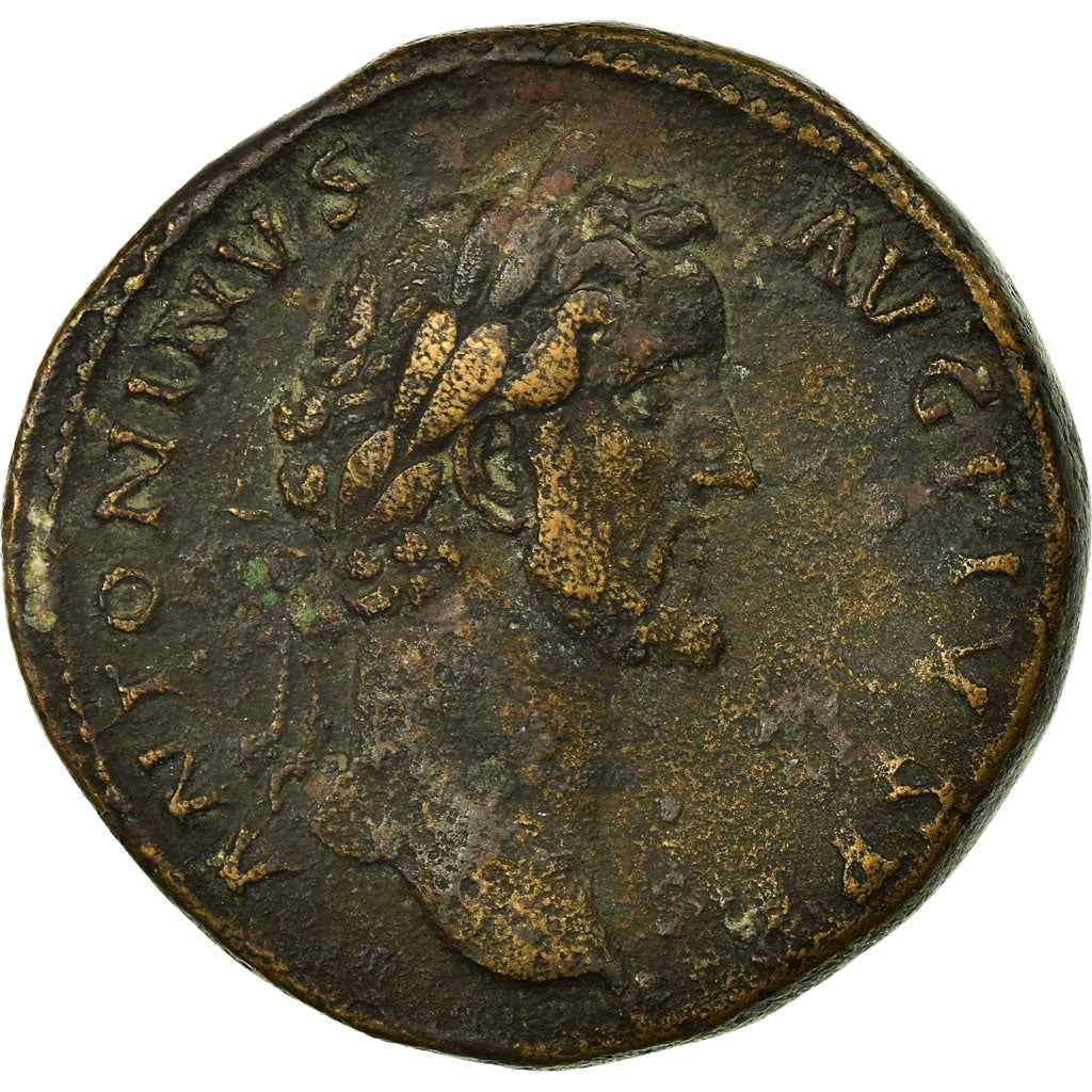 Coin, Antoninus Pius, Sestertius, Roma, AU(50-53), Copper, Cohen:856