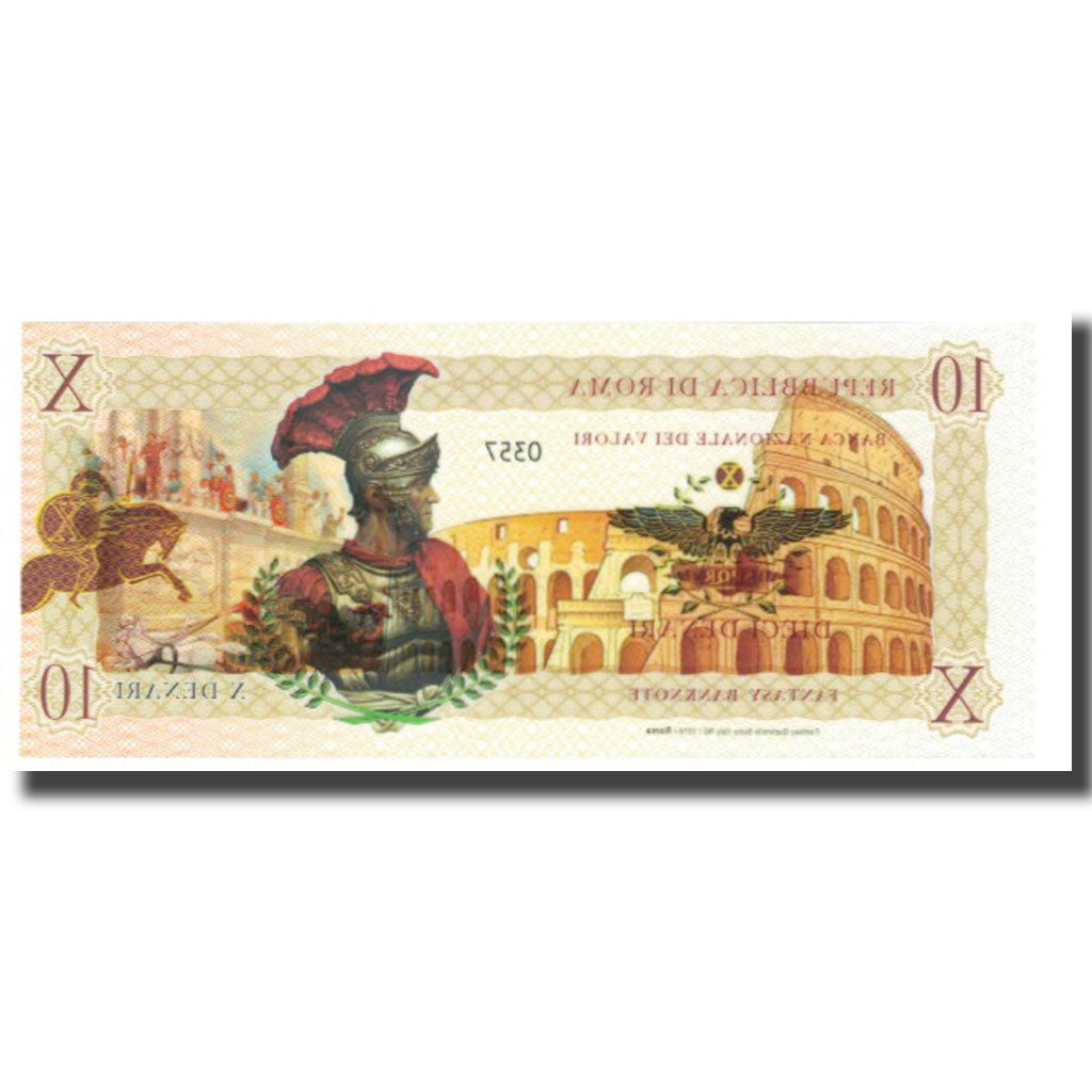 Banknote, Italy, Tourist Banknote, 2018, REPUBBLICA DI ROMA 10 DENARI