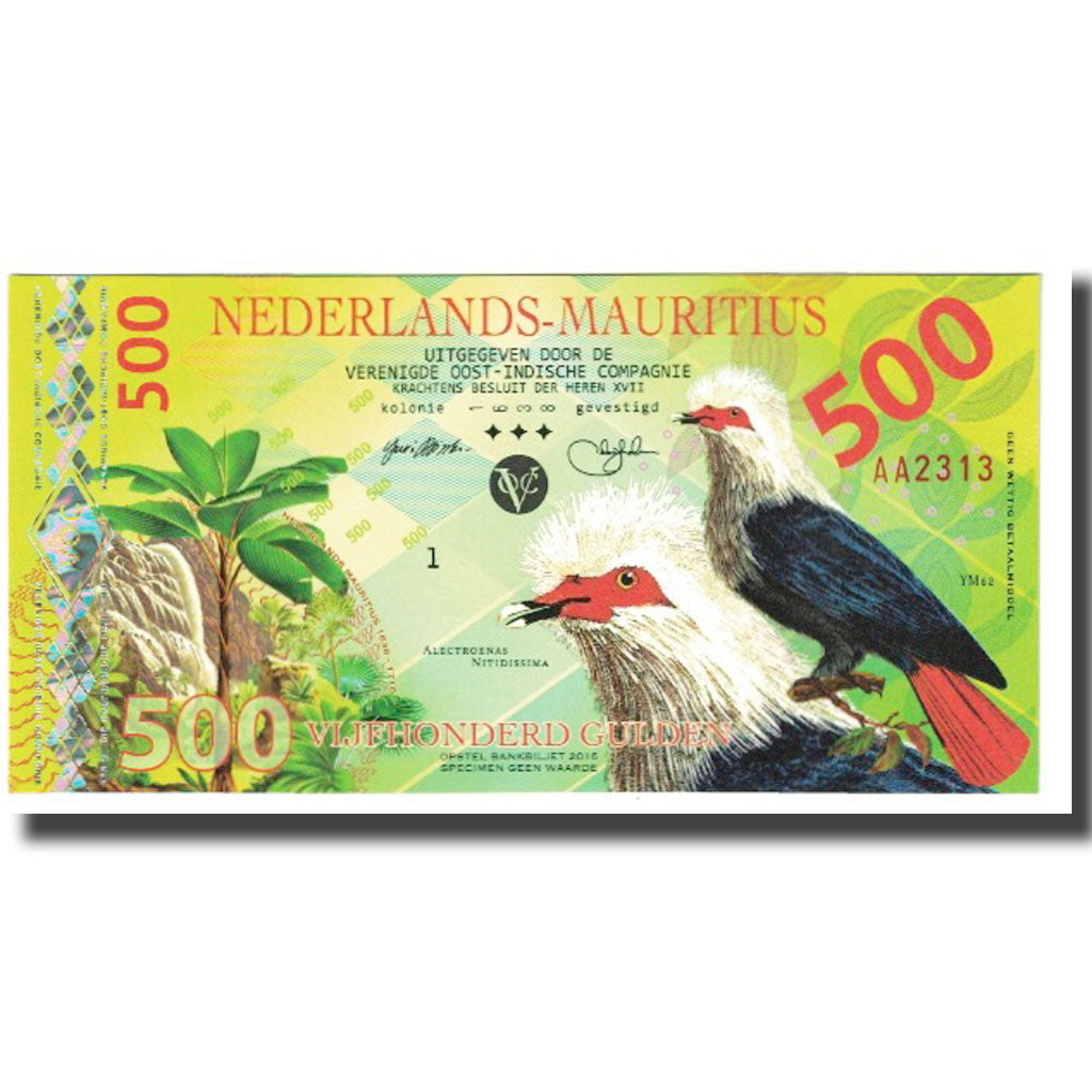Biljet, Mauritius, 500 Gulden, 2016, NEDERLANDS MAURITIUS, NIEUW