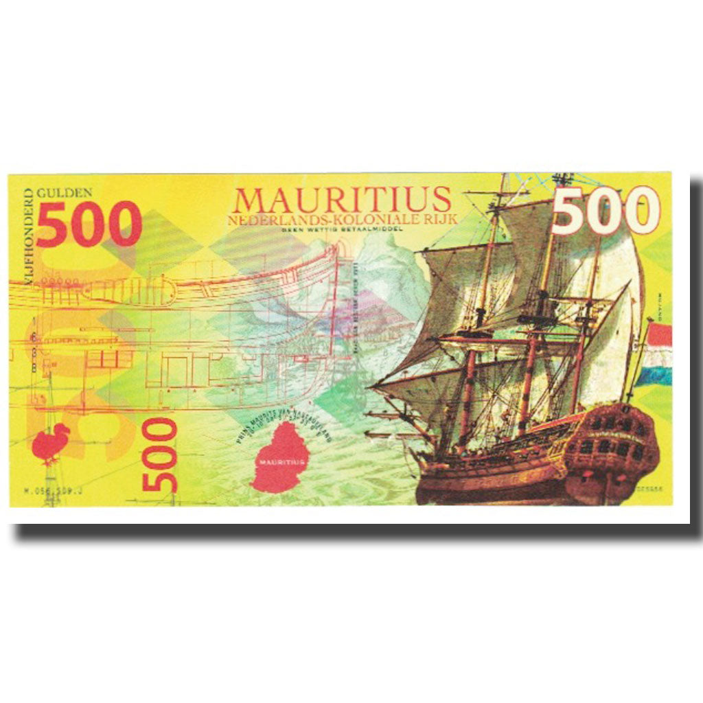 Biljet, Mauritius, 500 Gulden, 2016, NEDERLANDS MAURITIUS, NIEUW