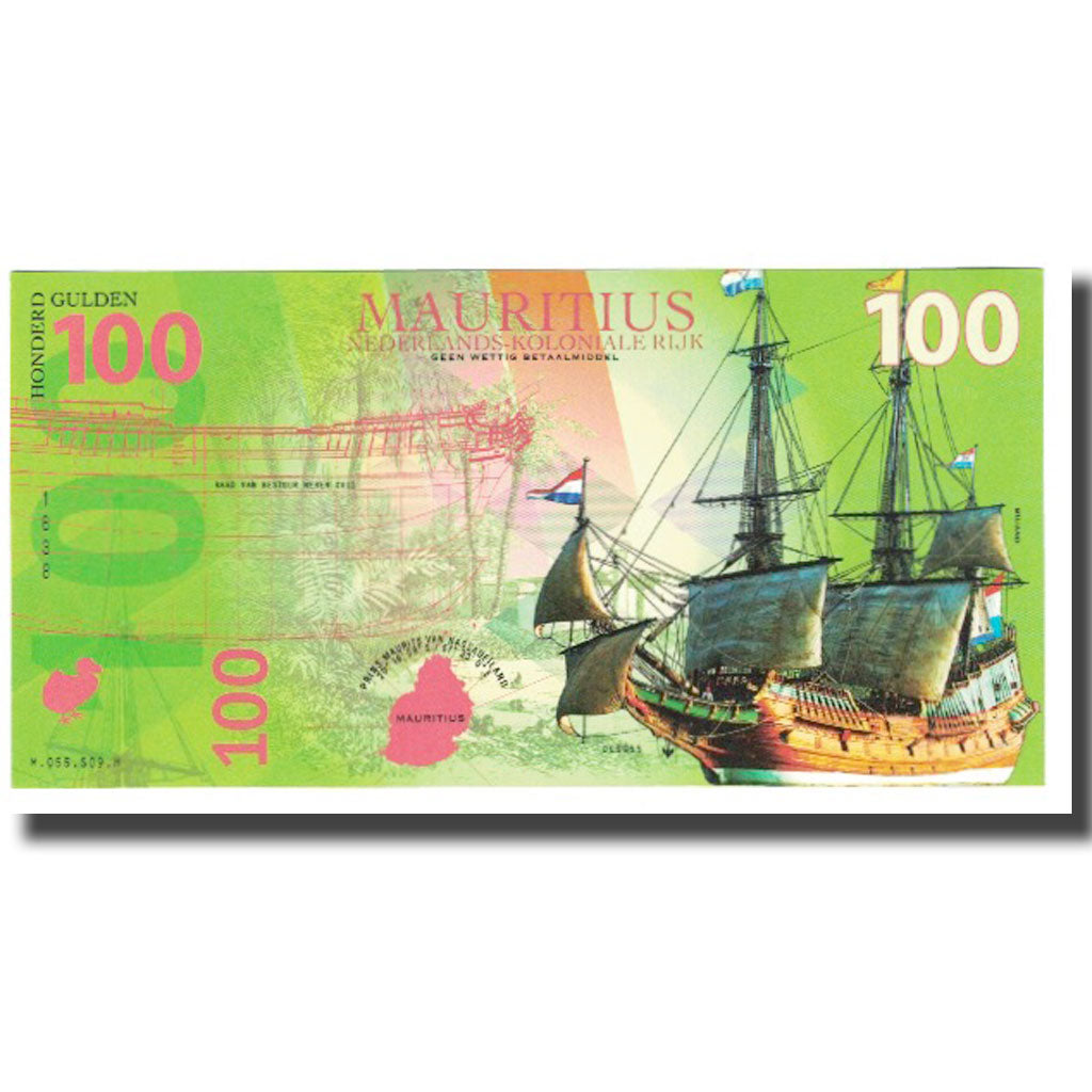 Banknot, Mauritius, 100 Gulden, 2016, NEDERLANDS MAURITIUS, UNC(65-70)