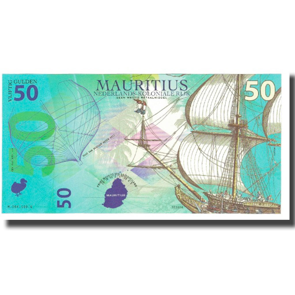 Banknot, Mauritius, 50 Gulden, 2016, Undated, NEDERLANDS MAURITIUS, UNC(65-70)