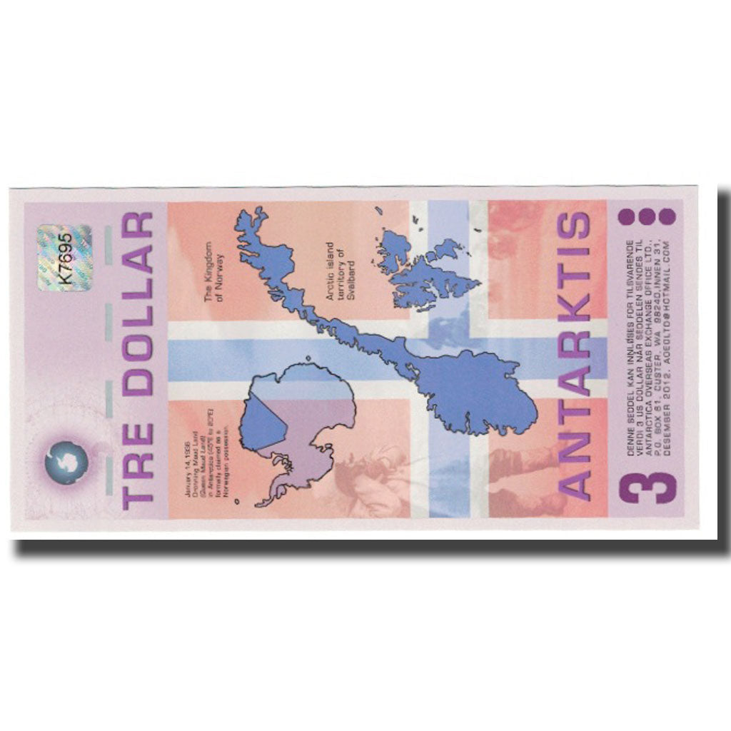 Billete, 3 Dollars, 2008, Antártico, 2008-09-01, UNC