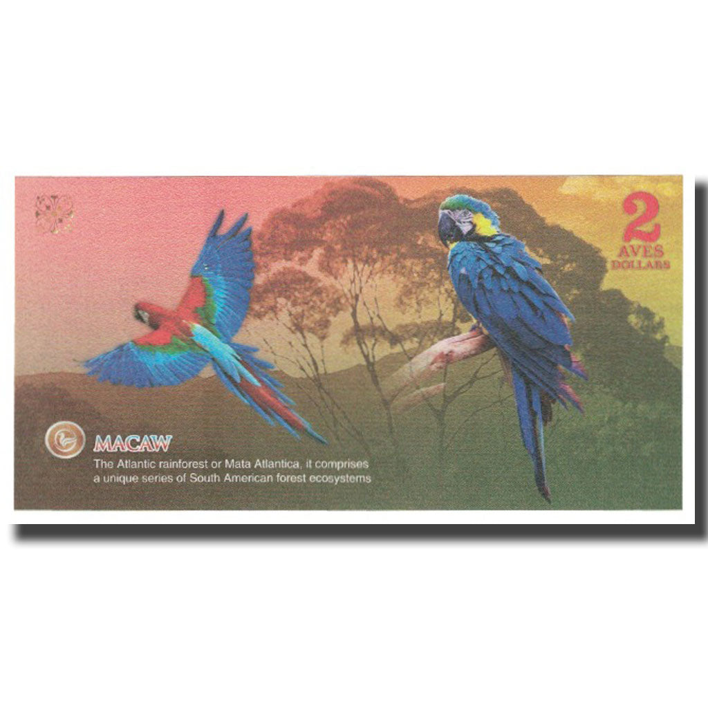 Billet, Brésil, 2 Dollars, 2016, 2016-04, ATLANTIC FOREST, NEUF
