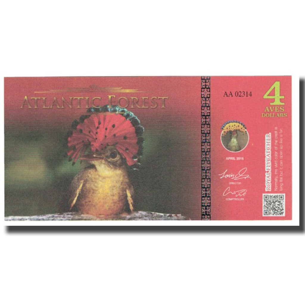 Banconote, Brasile, 4 Dollars, 2016, 2016-04, ATLANTIC FOREST, FDS