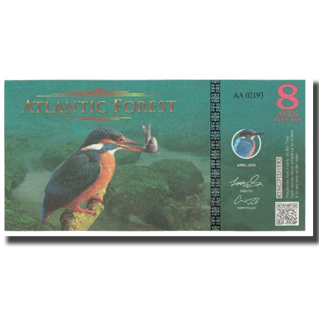 Banknote, Brazil, 8 Dollars, 2016, 2016-04, ATLANTIC FOREST, UNC(65-70)