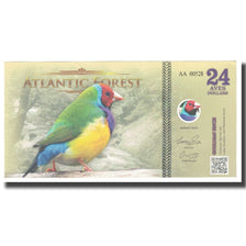 Banknote, Brazil, Dollar, 2016, 2016-08, ATLANTIC FOREST 24 DOLLARS, UNC(65-70)