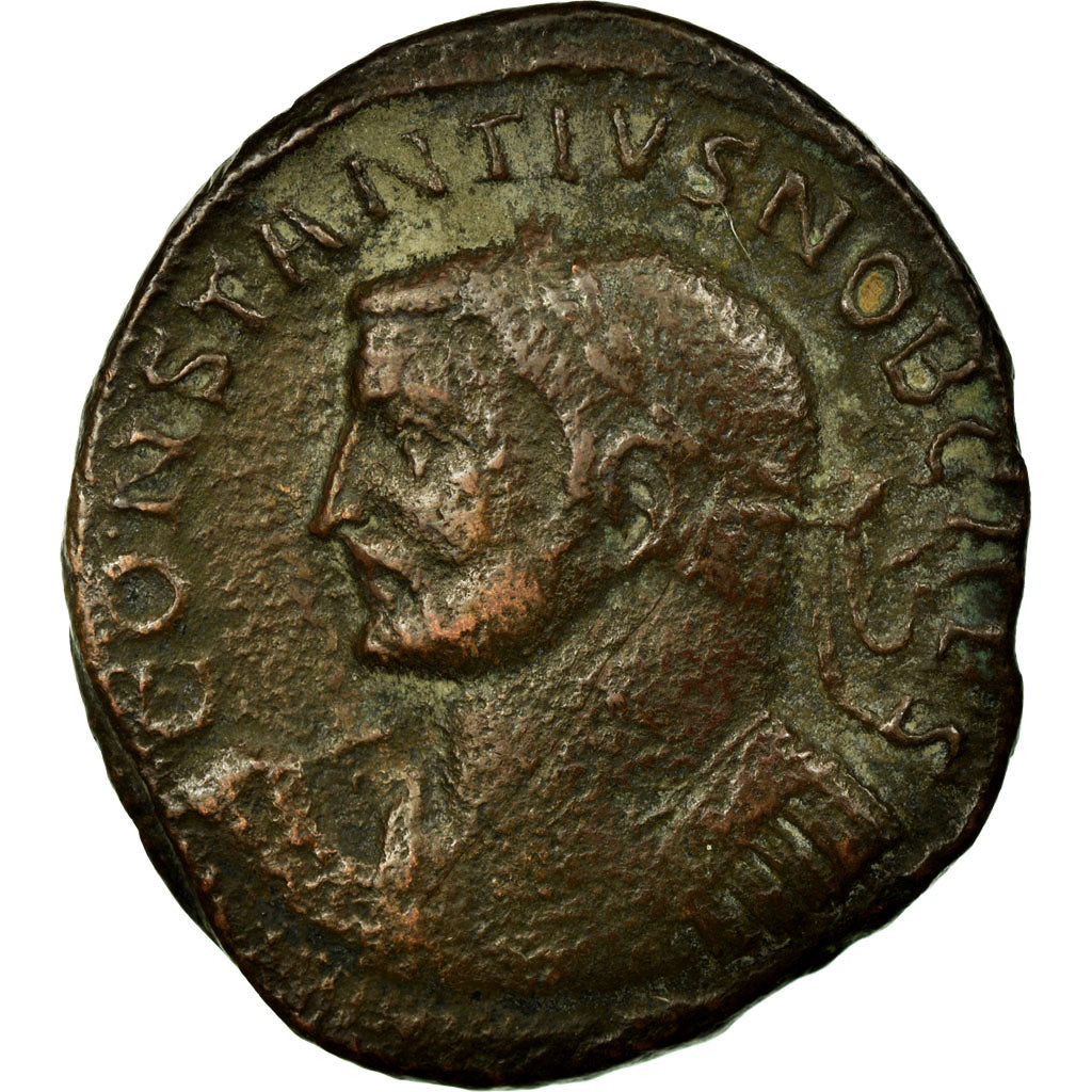 Coin, Constantius I, Follis, Lyons, VF(30-35), Copper, Cohen:63
