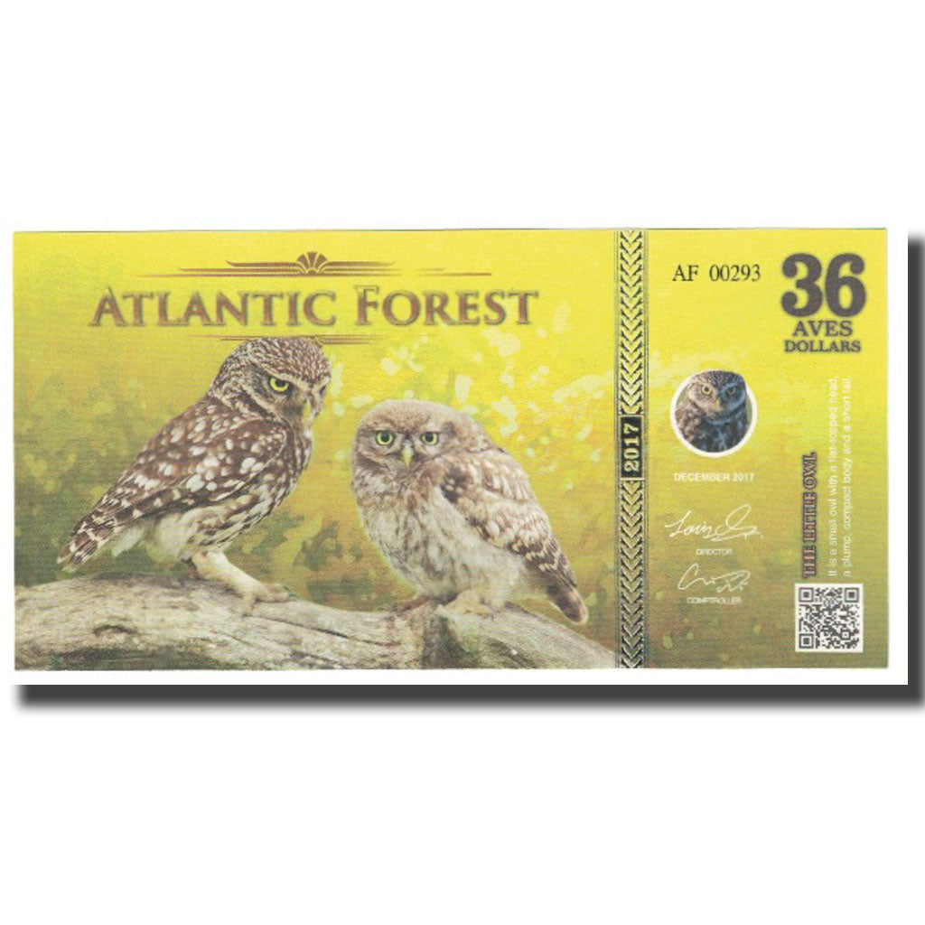 Banknote, Brazil, Dollar, 2017, 2017-12, ATLANTIC FOREST 36 DOLLARS, UNC(65-70)
