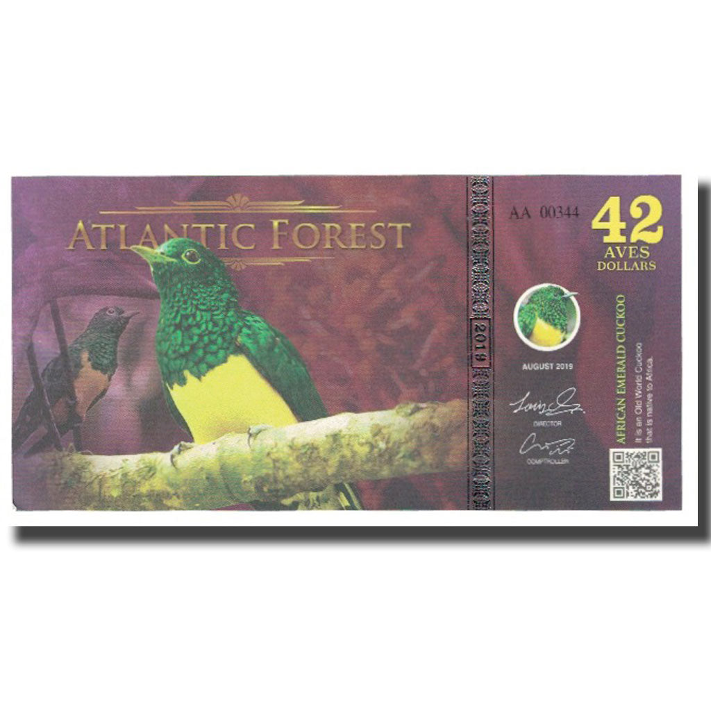 Banknote, Brazil, Dollar, 2019, 2019-08, ATLANTIC FOREST 42 DOLLARS, UNC(65-70)