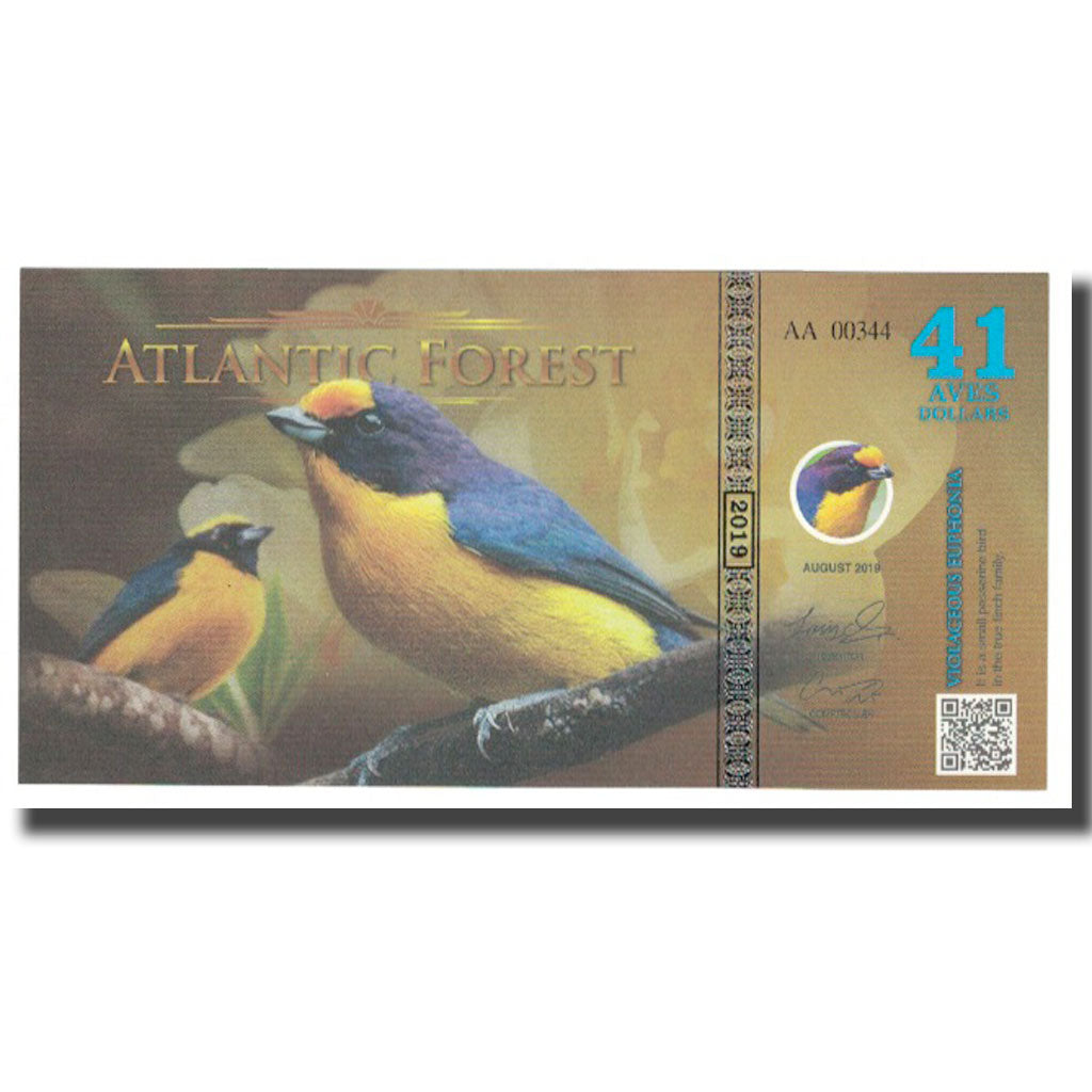 Banknote, Brazil, Dollar, 2019, 2019-08, ATLANTIC FOREST 41 DOLLARS, UNC(65-70)