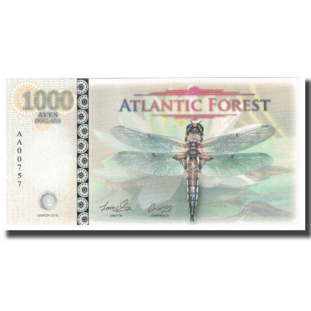 Banconote, Brasile, Dollar, 2016, 2016-03, ATLANTIC FOREST 1000 DOLLARS, FDS