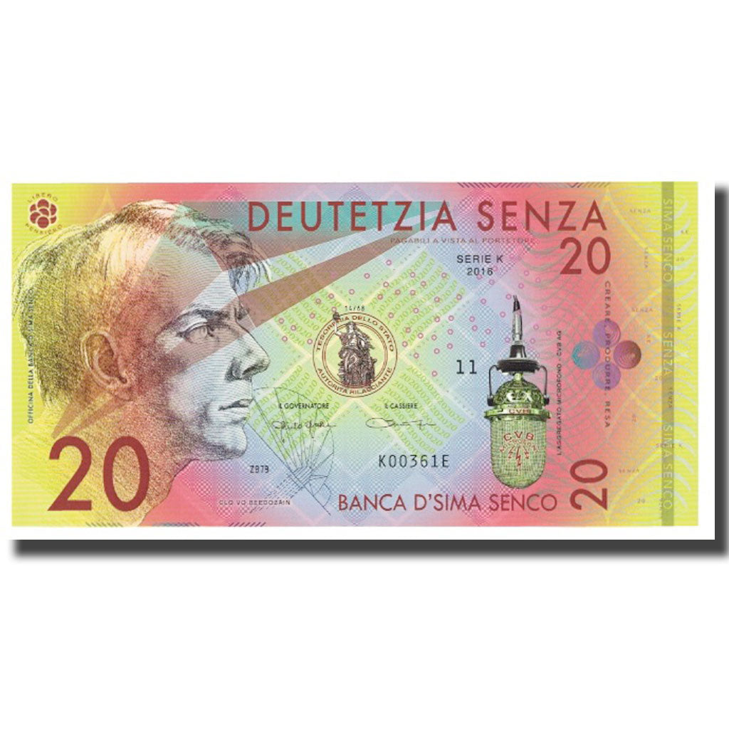 Banknote, Italy, Tourist Banknote, 2016, 20 SENZA, UNC(65-70)