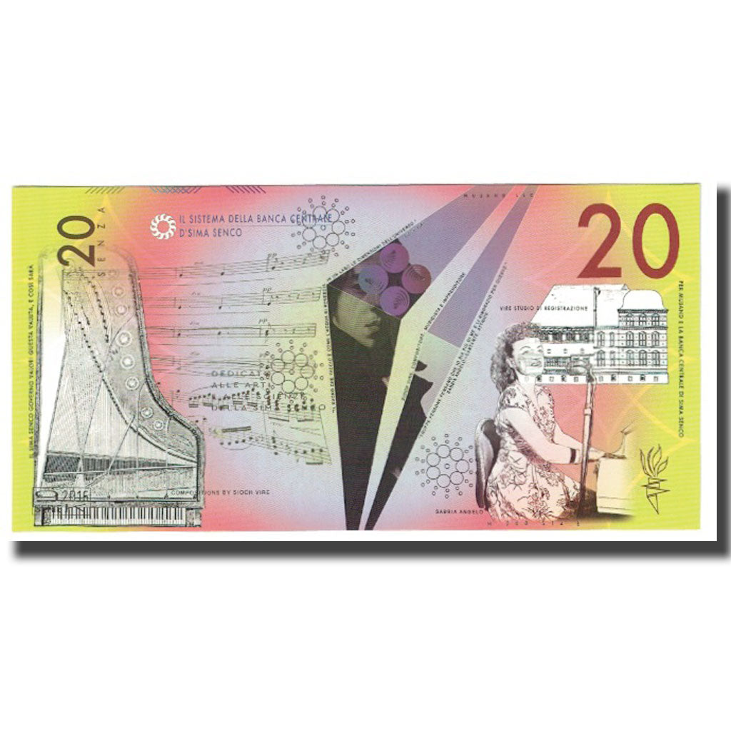 Banknote, Italy, Tourist Banknote, 2016, 20 SENZA, UNC(65-70)
