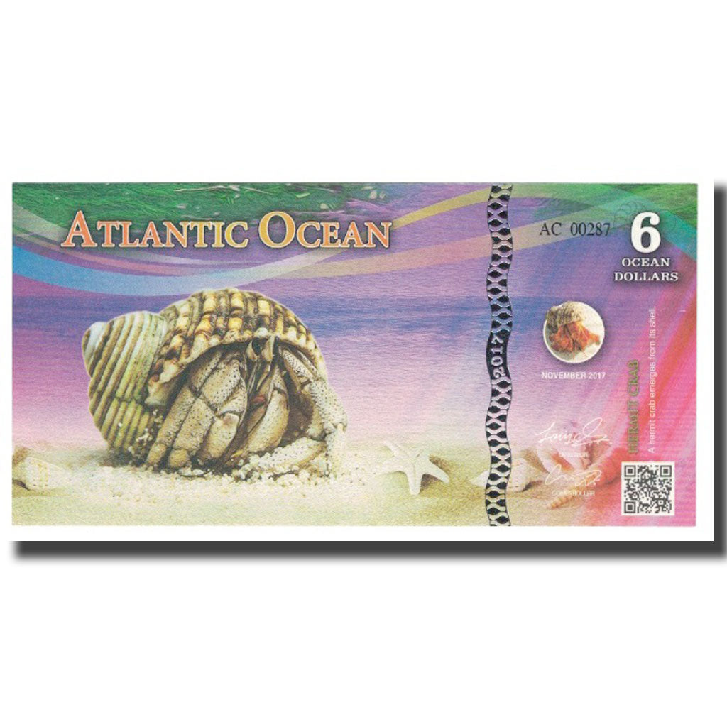 Banknot, USA, 6 Dollars, 2017, 2017-11, ATLANTIC OCEAN, UNC(65-70)
