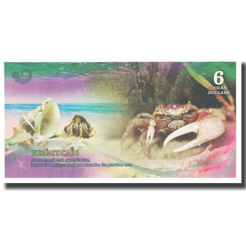 Banknot, USA, 6 Dollars, 2017, 2017-11, ATLANTIC OCEAN, UNC(65-70)