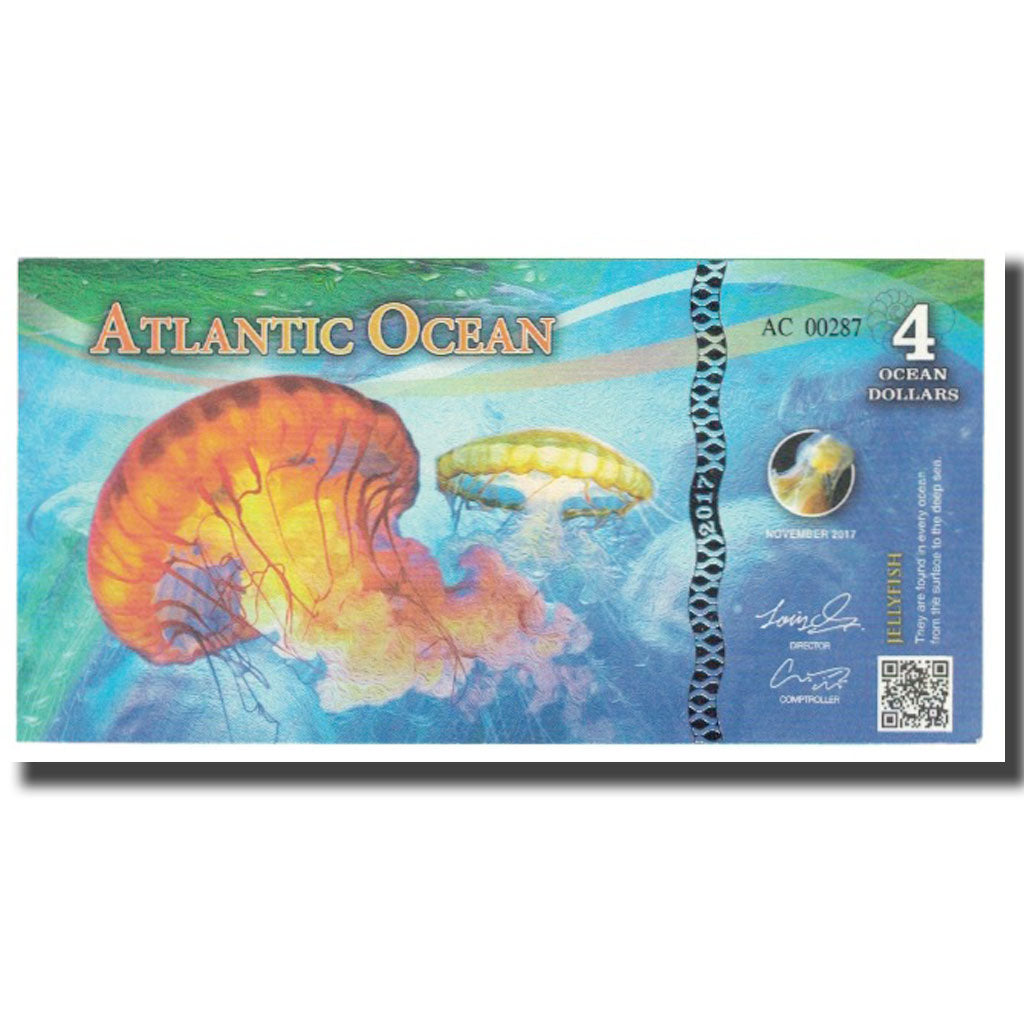Banknot, USA, 4 Dollars, 2017, 2017-11, ATLANTIC OCEAN, UNC(65-70)