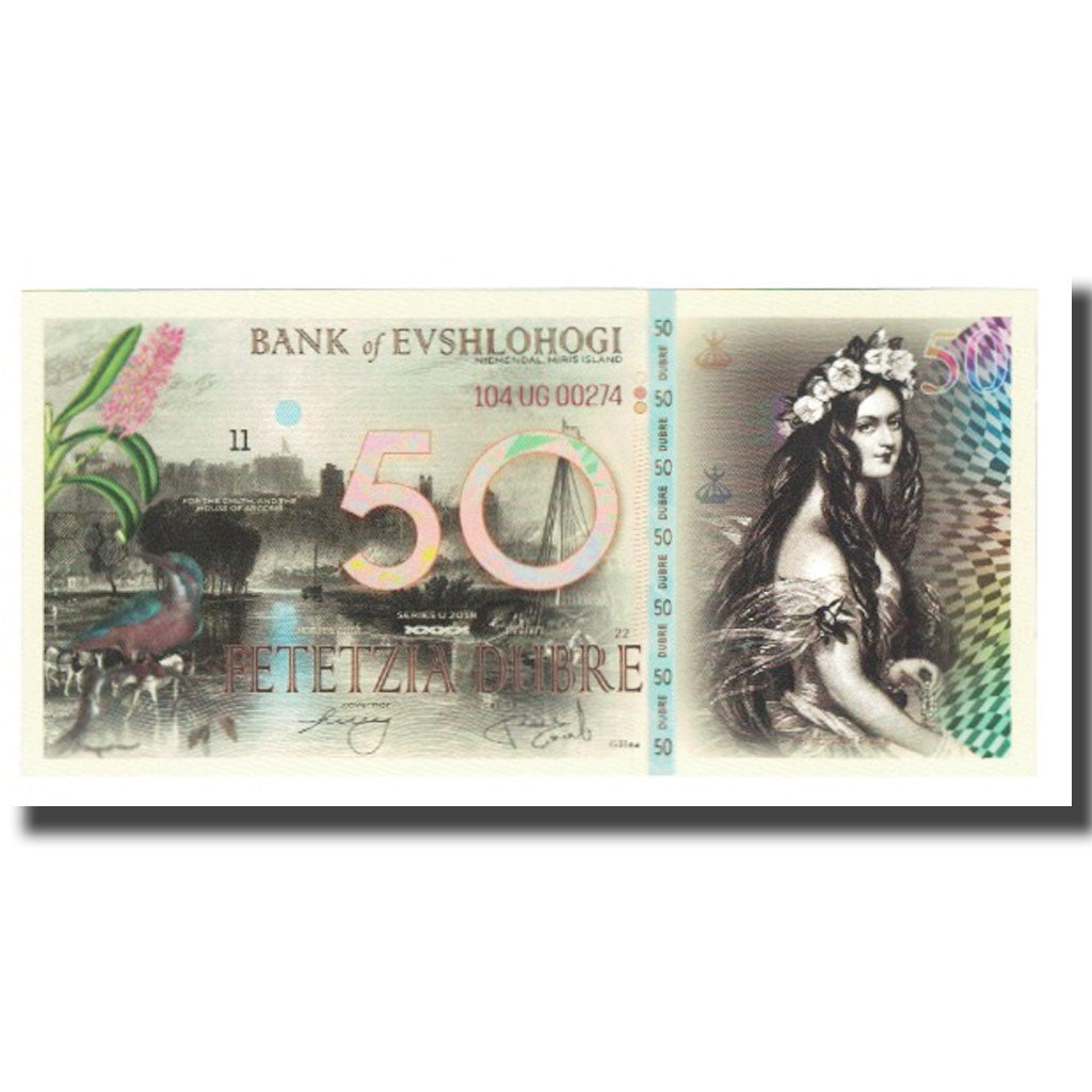 Banknot, Serbia, Tourist Banknote, 2018, Undated, 50 DUBRE BANK OF EVSHLOHOGI